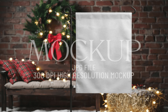Download Country Christmas Garden Flag Mockup - Flag mockup Collection