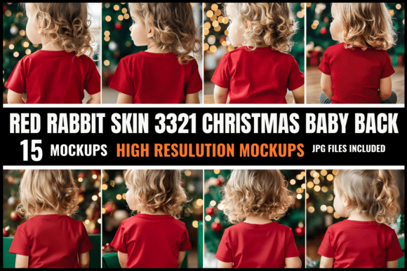 Download Red Gildan 64500P Baby Christmas Mockups - Mockups Collection