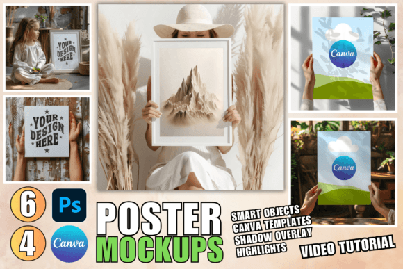 Download Canvas Mockup PSD Wall Art Mockup Canva - Wall art mockup Collection
