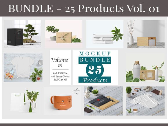 Download Bundle Product Mockups Vol. 01 - Mockups Collection