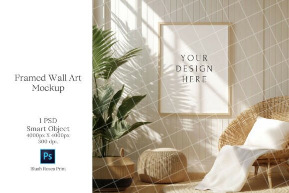 Download Boho Wall Art Mockup PSD Smart Object - Wall art mockup Collection