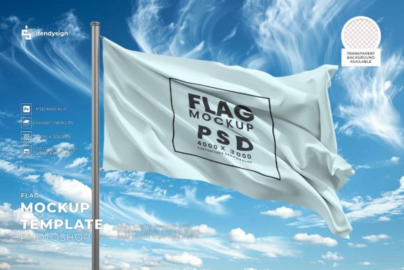 Download Waving Flag Mockup Template - Flag mockup Collection