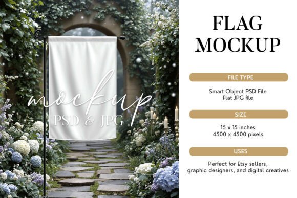 Download Garden Flag Mockup, PSD Smart Object - Flag mockup Collection